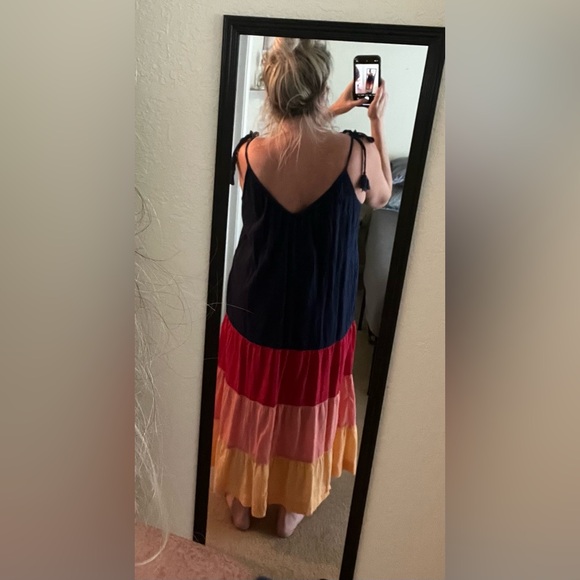 Old Navy large maxi dress with tie straps - Picture 3 of 6